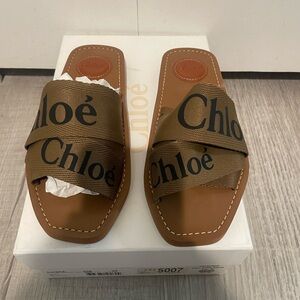 Chloe Woody Flat Sandals